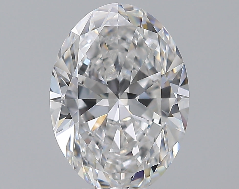 2.01 Carat Oval Natural Diamond with  Cut Diamond in 14KT  view 1
