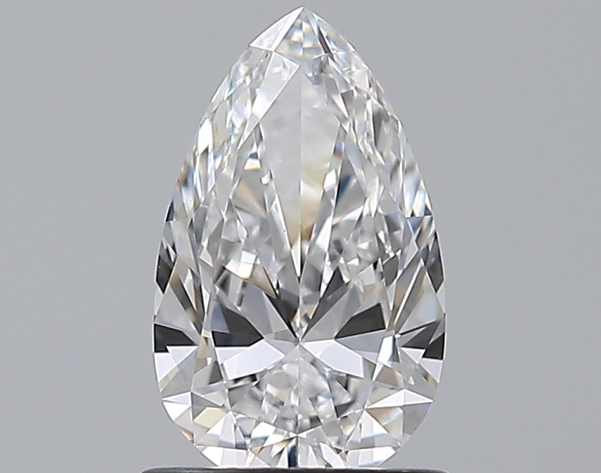 1.0 Carat Pear Natural Diamond with  Cut Diamond in 14KT  view 1
