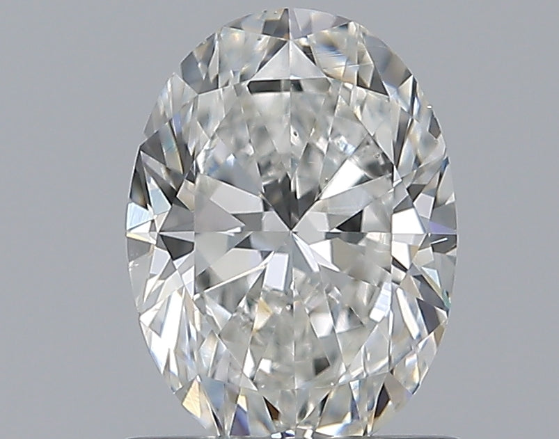 0.8 Carat Oval Natural Diamond with  Cut Diamond in 14KT  view 1
