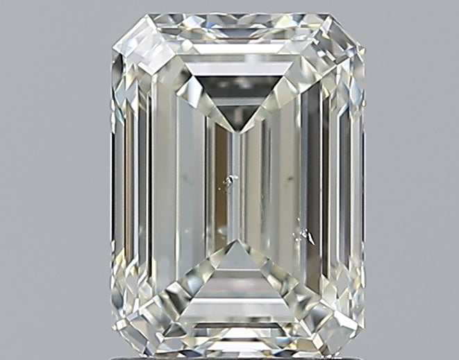 1.71 Carat Emerald Natural Diamond with  Cut Diamond in 14KT  view 1
