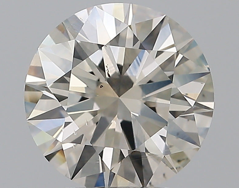 3.01 Carat Round Natural Diamond with  Cut Diamond in 14KT  view 1
