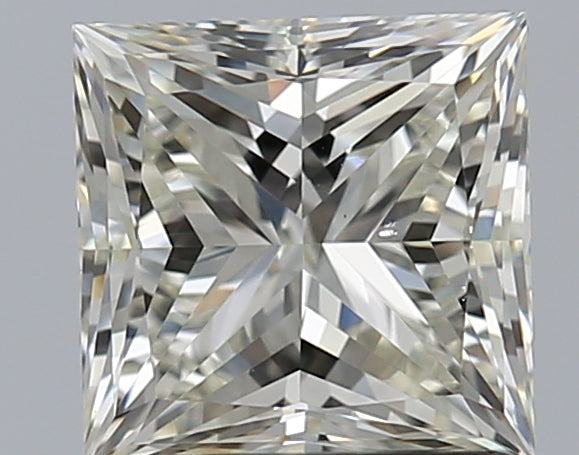 1.51 Carat Princess Natural Diamond with  Cut Diamond in 14KT  view 1
