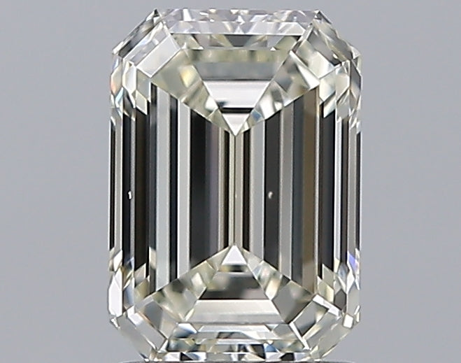1.5 Carat Emerald Natural Diamond with  Cut Diamond in 14KT  view 1
