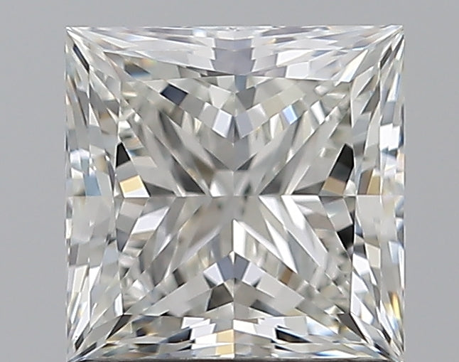 1.29 Carat Princess Natural Diamond with  Cut Diamond in 14KT  view 1
