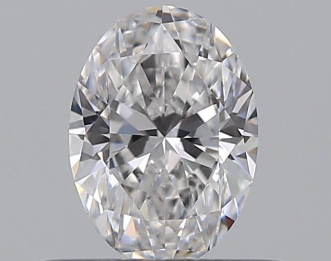 0.46 Carat Oval Natural Diamond with  Cut Diamond in 14KT  view 1
