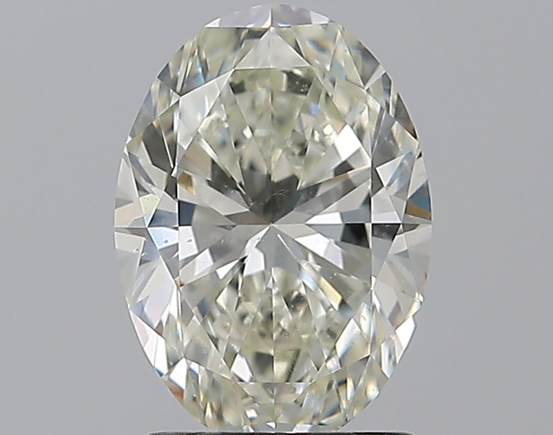 2.0 Carat Oval Natural Diamond with  Cut Diamond in 14KT  view 1
