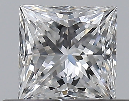 0.35 Carat Princess Natural Diamond with  Cut Diamond in 14KT  view 1

