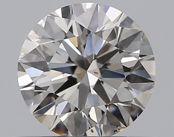 0.5 Carat Round Natural Diamond with  Cut Diamond in 14KT  view 1
