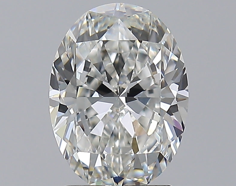 2.01 Carat Oval Natural Diamond with  Cut Diamond in 14KT  view 1

