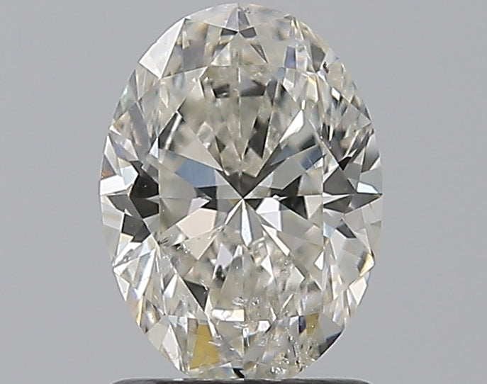 1.21 Carat Oval Natural Diamond with  Cut Diamond in 14KT  view 1
