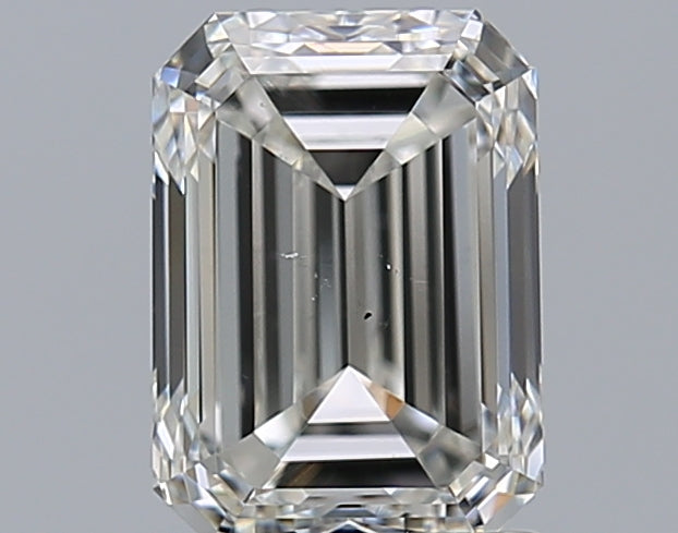 1.5 Carat Emerald Natural Diamond with  Cut Diamond in 14KT  view 1

