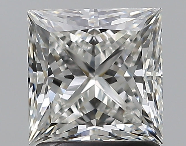 1.51 Carat Princess Natural Diamond with  Cut Diamond in 14KT  view 1
