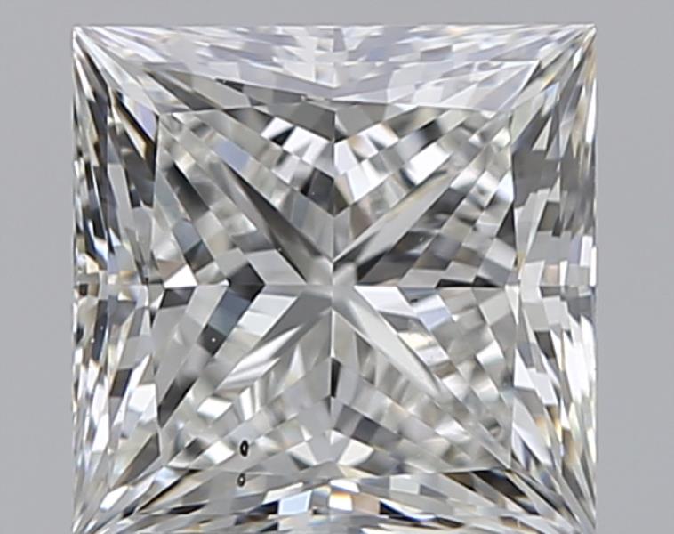 1.5 Carat Princess Natural Diamond with  Cut Diamond in 14KT  view 1
