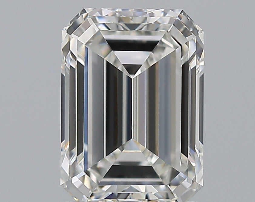1.71 Carat Emerald Natural Diamond with  Cut Diamond in 14KT  view 1
