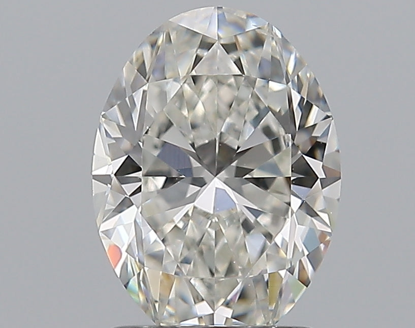 1.5 Carat Oval Natural Diamond with  Cut Diamond in 14KT  view 1
