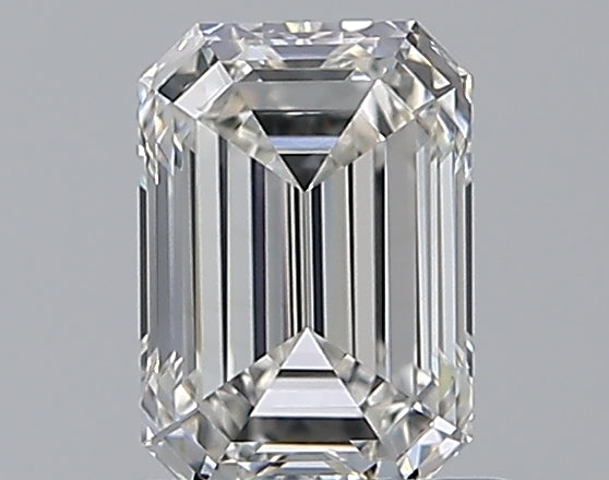 0.85 Carat Emerald Natural Diamond with  Cut Diamond in 14KT  view 1
