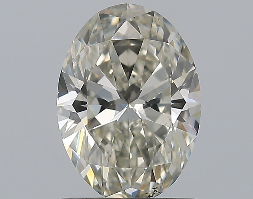 1.21 Carat Oval Natural Diamond with  Cut Diamond in 14KT  view 1
