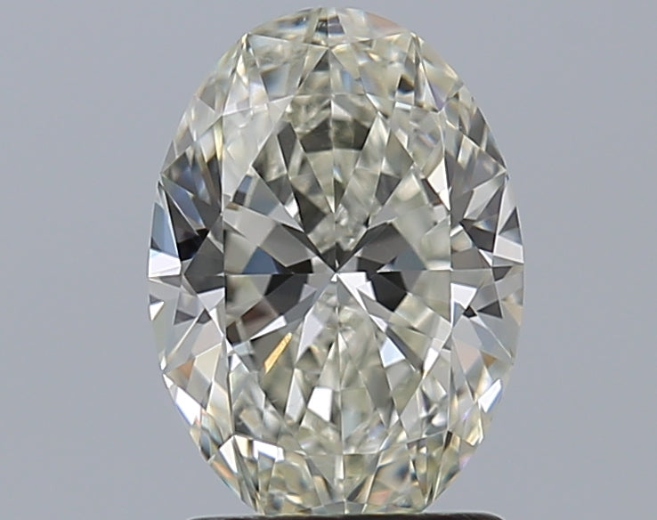 1.5 Carat Oval Natural Diamond with  Cut Diamond in 14KT  view 1
