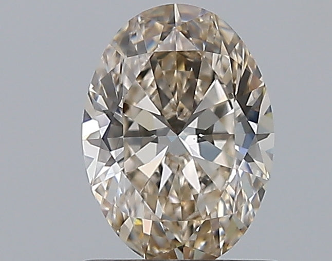 1.02 Carat Oval Natural Diamond with  Cut Diamond in 14KT  view 1

