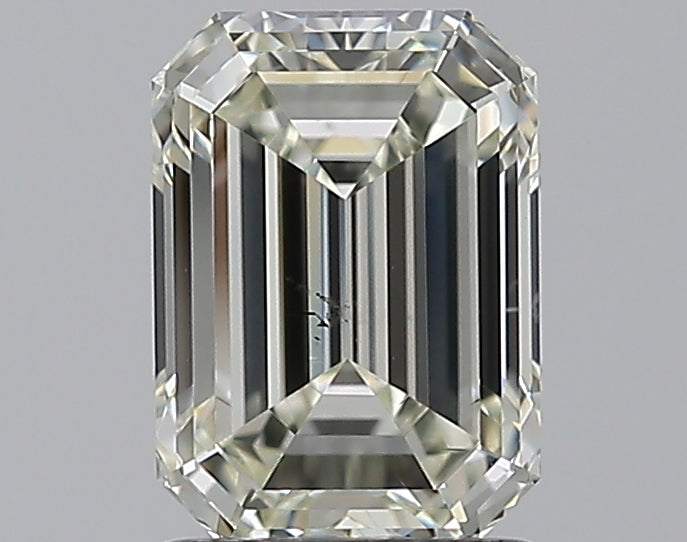 1.5 Carat Emerald Natural Diamond with  Cut Diamond in 14KT  view 1
