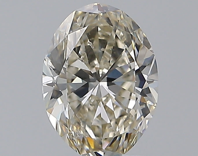 1.51 Carat Oval Natural Diamond with  Cut Diamond in 14KT  view 1
