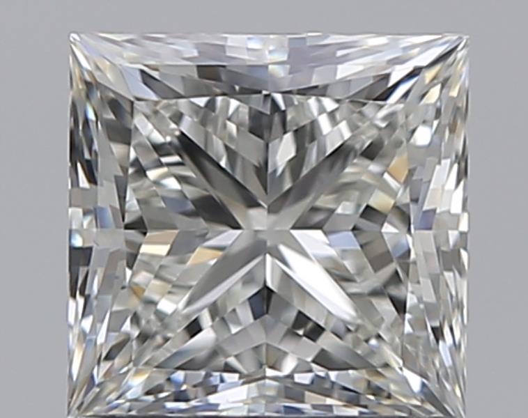 1.01 Carat Princess Natural Diamond with  Cut Diamond in 14KT  view 1
