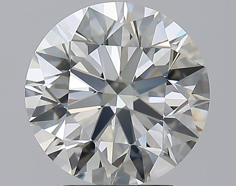 3.15 Carat Round Natural Diamond with  Cut Diamond in 14KT  view 1
