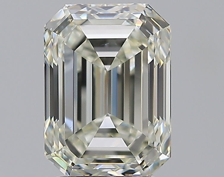 2.51 Carat Emerald Natural Diamond with  Cut Diamond in 14KT  view 1

