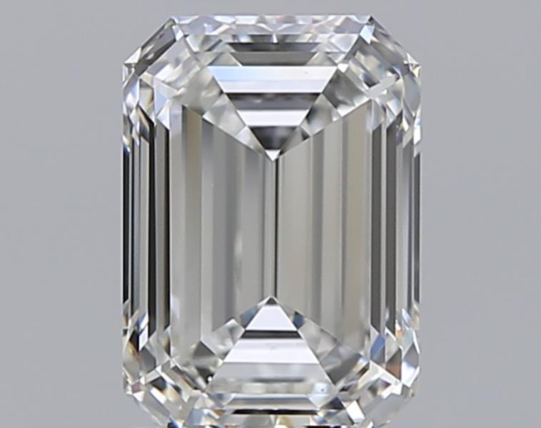 1.5 Carat Emerald Natural Diamond with  Cut Diamond in 14KT  view 1
