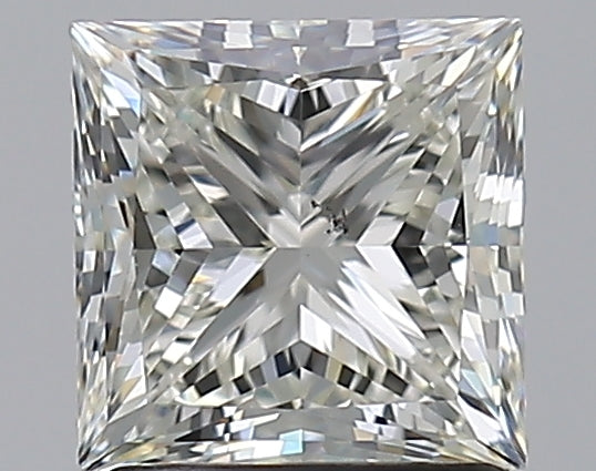 1.51 Carat Princess Natural Diamond with  Cut Diamond in 14KT  view 1
