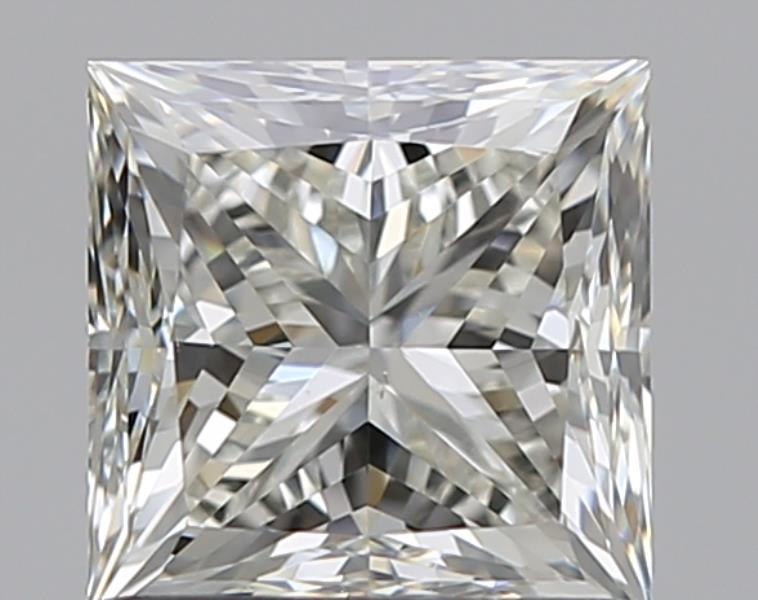 1.0 Carat Princess Natural Diamond with  Cut Diamond in 14KT  view 1
