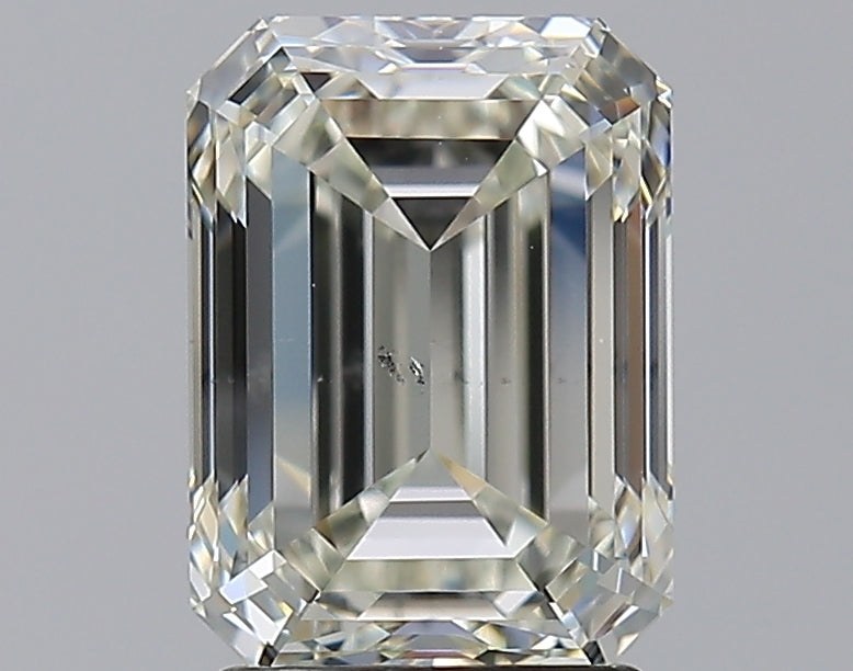 2.82 Carat Emerald Natural Diamond with  Cut Diamond in 14KT  view 1
