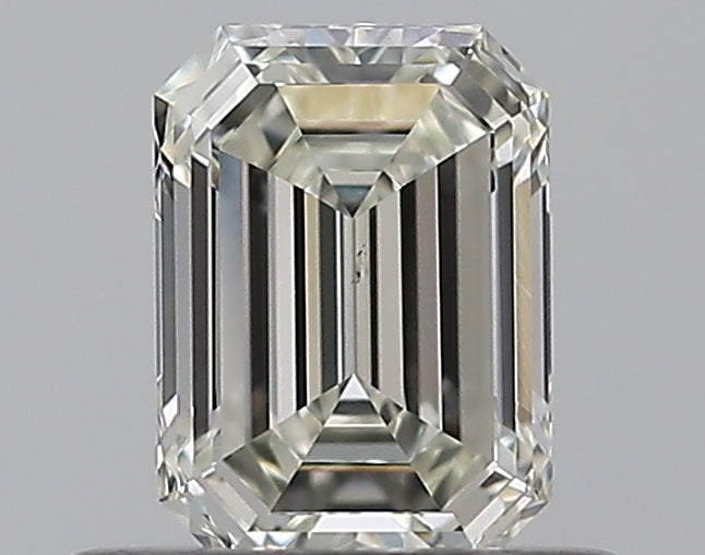 0.5 Carat Emerald Natural Diamond with  Cut Diamond in 14KT  view 1
