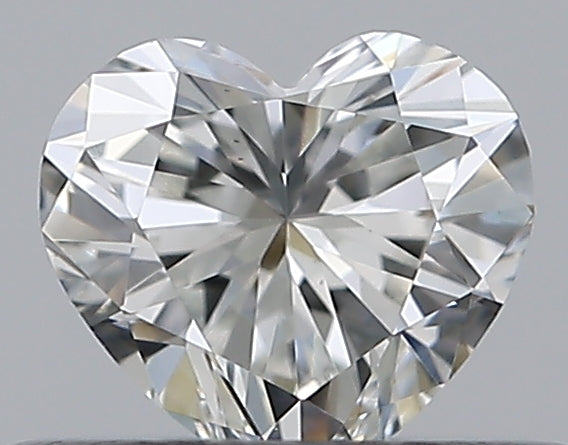 0.3 Carat Heart Natural Diamond with  Cut Diamond in 14KT  view 1

