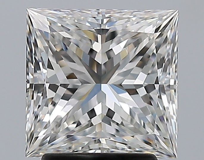2.62 Carat Princess Natural Diamond with  Cut Diamond in 14KT  view 1
