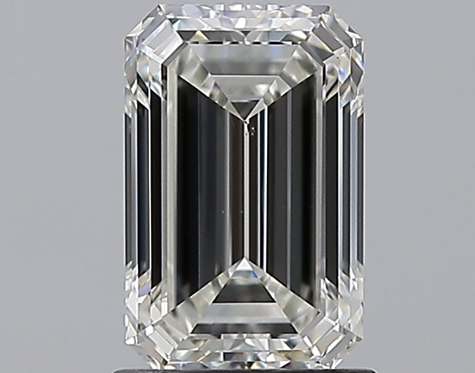 1.5 Carat Emerald Natural Diamond with  Cut Diamond in 14KT  view 1
