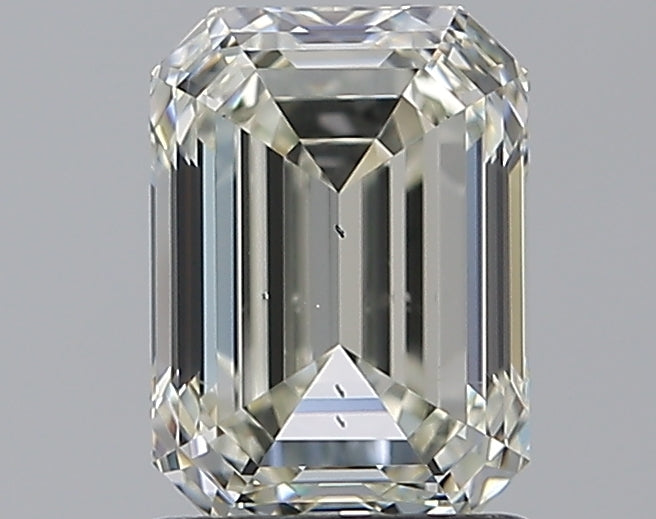 1.51 Carat Emerald Natural Diamond with  Cut Diamond in 14KT  view 1
