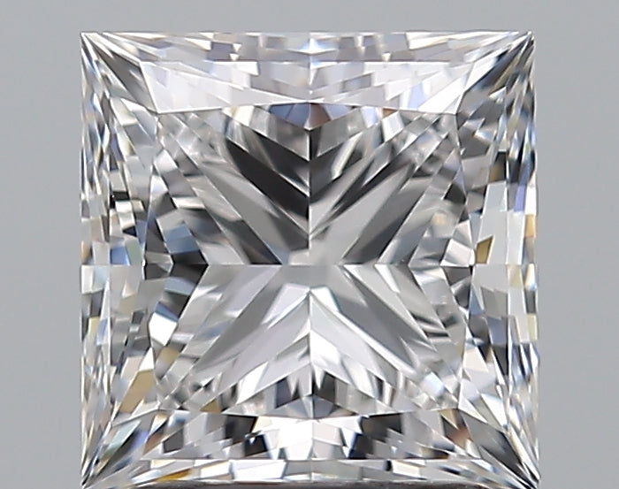 2.01 Carat Princess Natural Diamond with  Cut Diamond in 14KT  view 1
