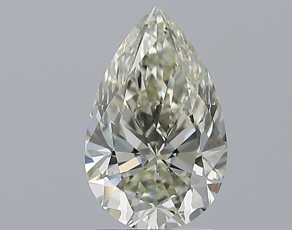 2.01 Carat Pear Natural Diamond with  Cut Diamond in 14KT  view 1
