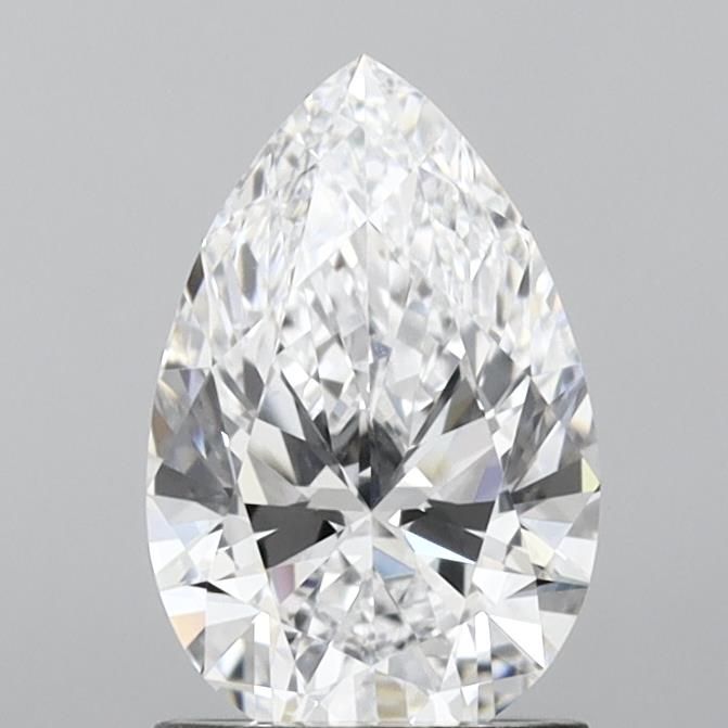 1.34 Carat Pear Lab Diamond with  Cut Diamond in 14KT  view 1

