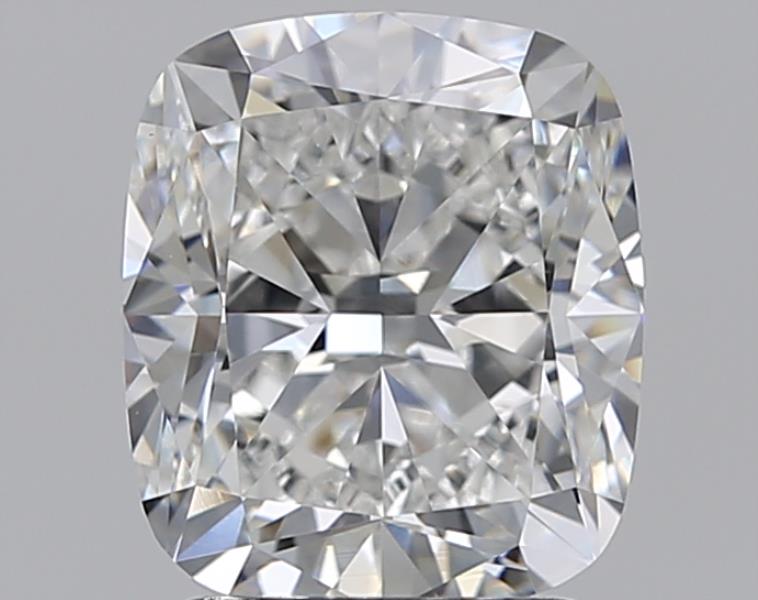 2.2 Carat Cushion Natural Diamond with  Cut Diamond in 14KT  view 1
