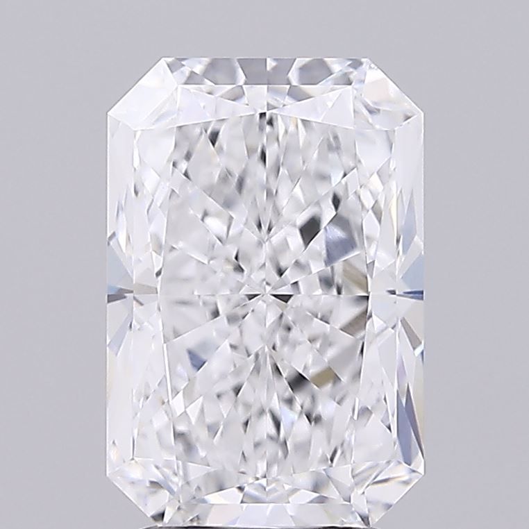 3.23 Carat Radiant Lab Diamond with  Cut Diamond in 14KT  view 1
