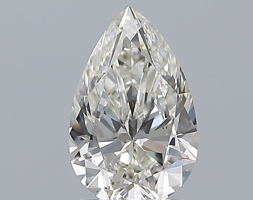 1.5 Carat Pear Natural Diamond with  Cut Diamond in 14KT  view 1
