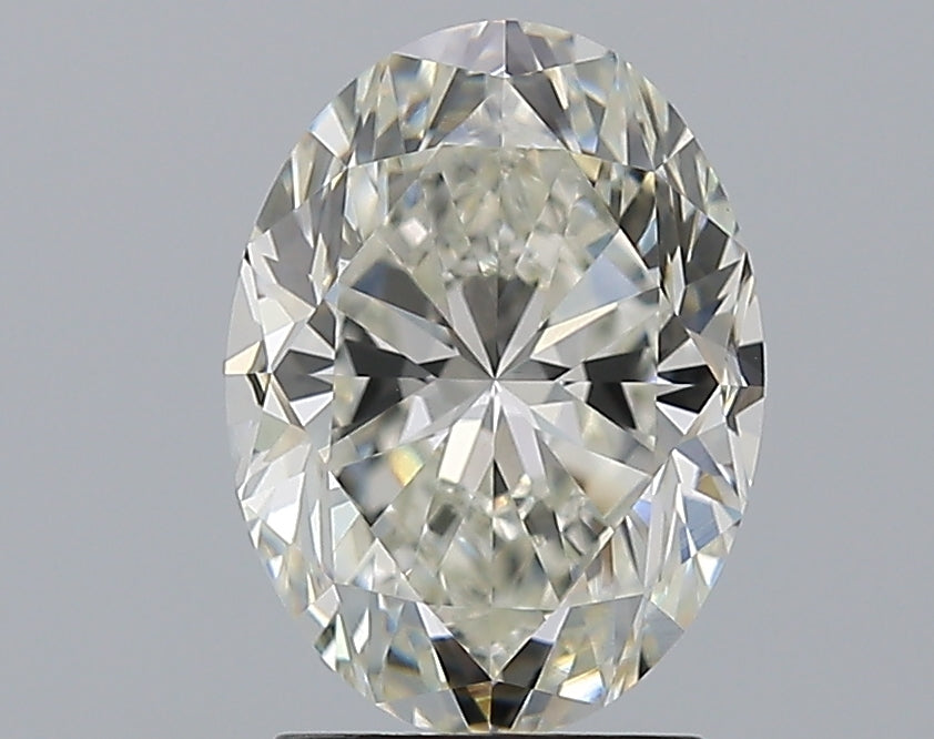 2.5 Carat Oval Natural Diamond with  Cut Diamond in 14KT  view 1
