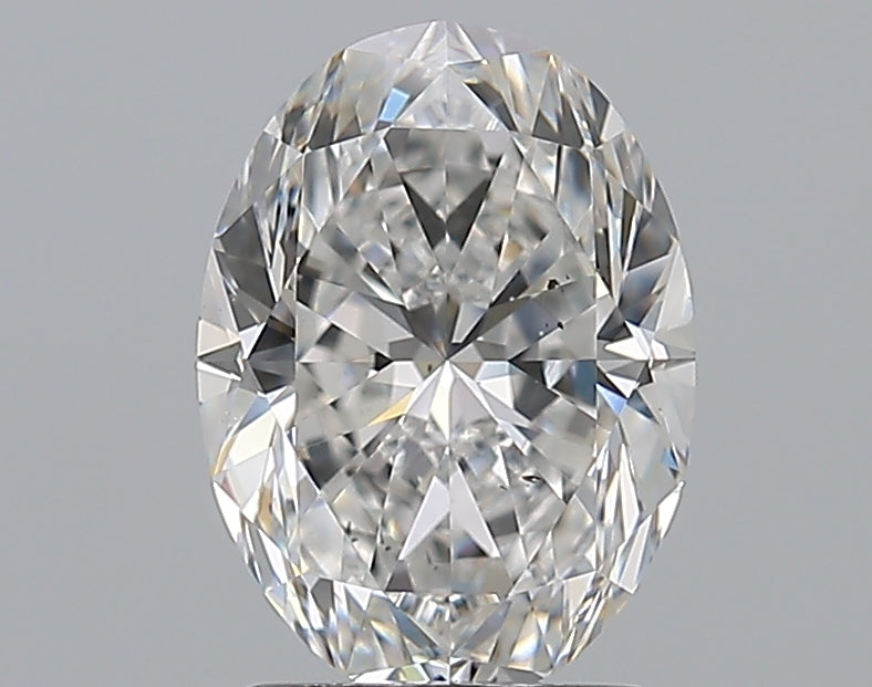 2.01 Carat Oval Natural Diamond with  Cut Diamond in 14KT  view 1

