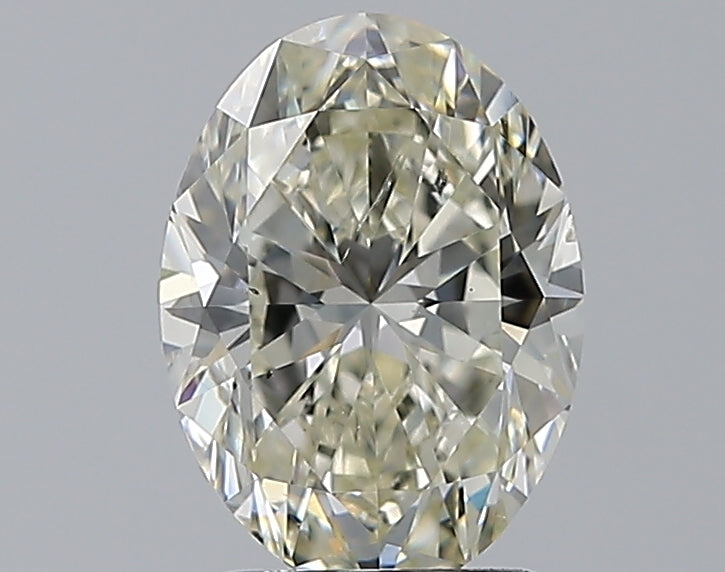 2.01 Carat Oval Natural Diamond with  Cut Diamond in 14KT  view 1
