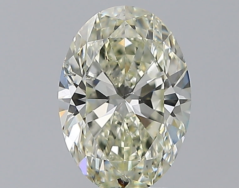 2.01 Carat Oval Natural Diamond with  Cut Diamond in 14KT  view 1
