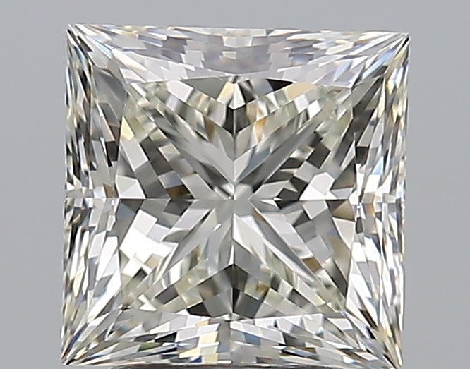 2.51 Carat Princess Natural Diamond with  Cut Diamond in 14KT  view 1
