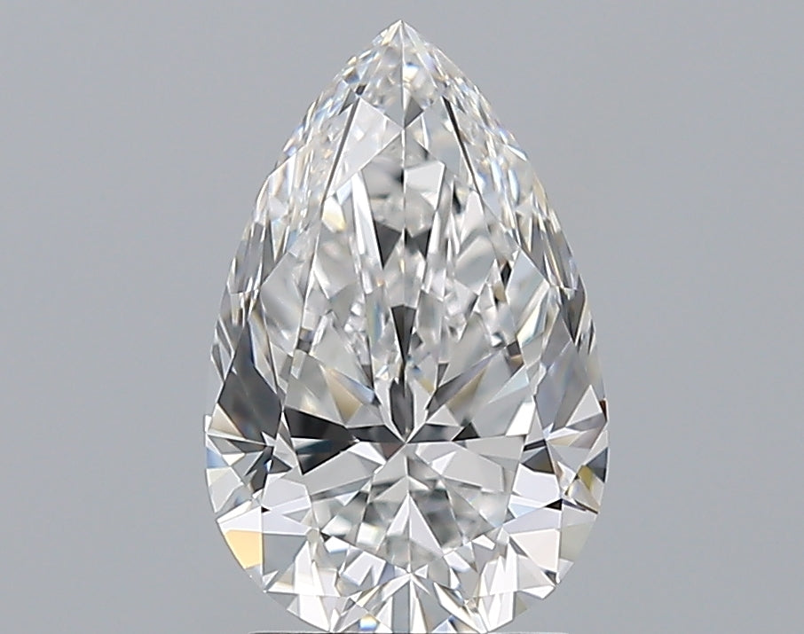2.01 Carat Pear Natural Diamond with  Cut Diamond in 14KT  view 1
