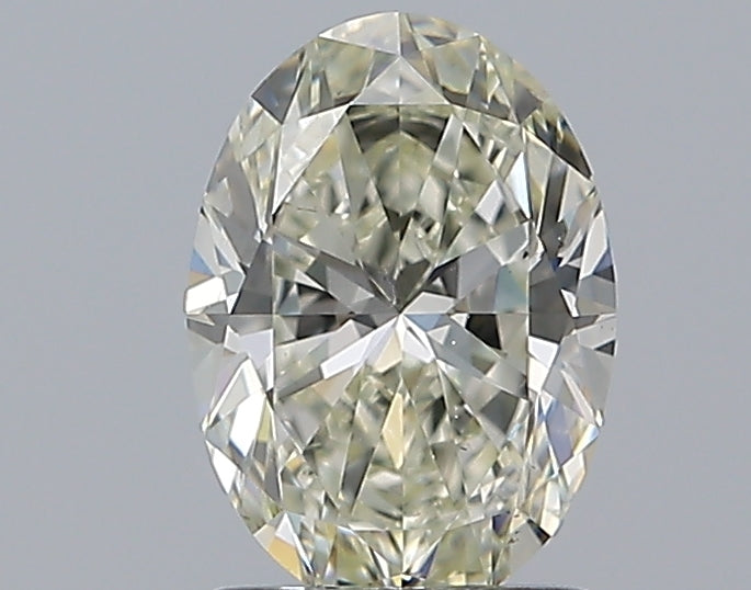 1.21 Carat Oval Natural Diamond with  Cut Diamond in 14KT  view 1
